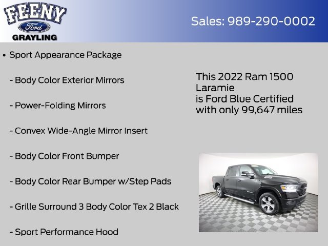 Used 2022 RAM 1500 Laramie w/ Sport Appearance Package AWD/4WD image 20