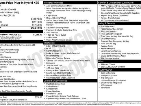 Used 2025 Toyota Prius Plug-In Hybrid w/ Limited Premium Package FWD image 5