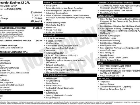 Used 2021 Chevrolet Equinox LT w/ Driver Convenience Package AWD/4WD image 39