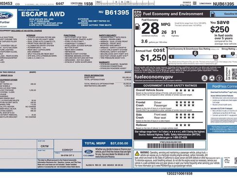 Used 2022 Ford Escape SEL w/ Technology Package AWD/4WD image 1