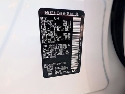 New 2026 INFINITI QX80 4WD w/ Sport Exterior Package image 26
