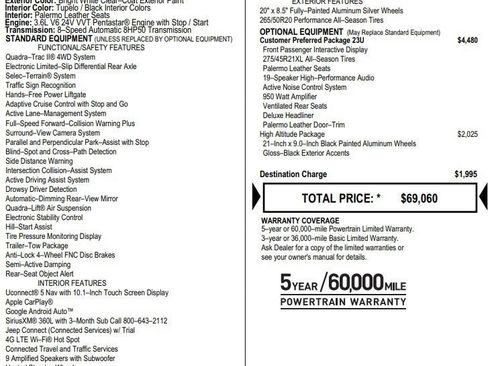 Used 2025 Jeep Grand Cherokee L Summit AWD/4WD image 2