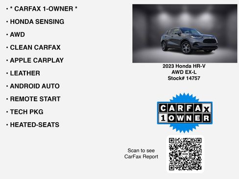 Certified 2023 Honda HR-V EX-L image 7