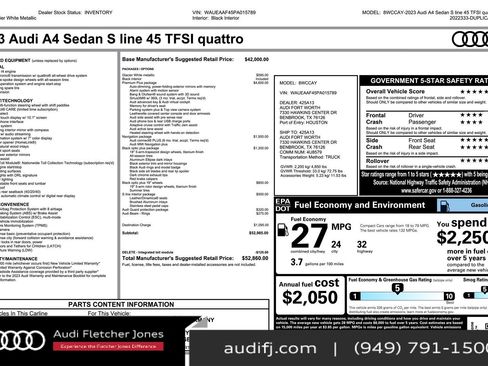 Used 2023 Audi A4 2.0T Premium Plus w/ Premium Plus Package image 3