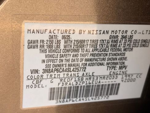 Certified 2025 Nissan Kicks SV w/ Interior Electronics Package FWD image 33