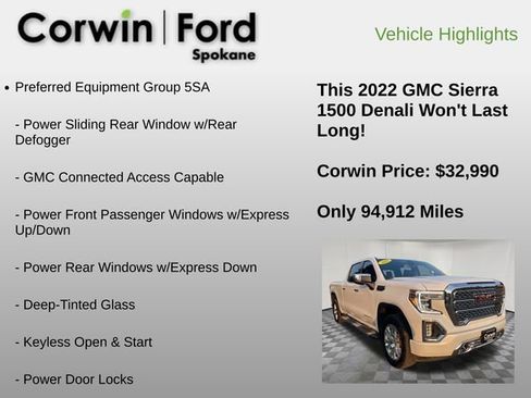 Used 2022 GMC Sierra 1500 Denali w/ Driver Alert Package II image 6