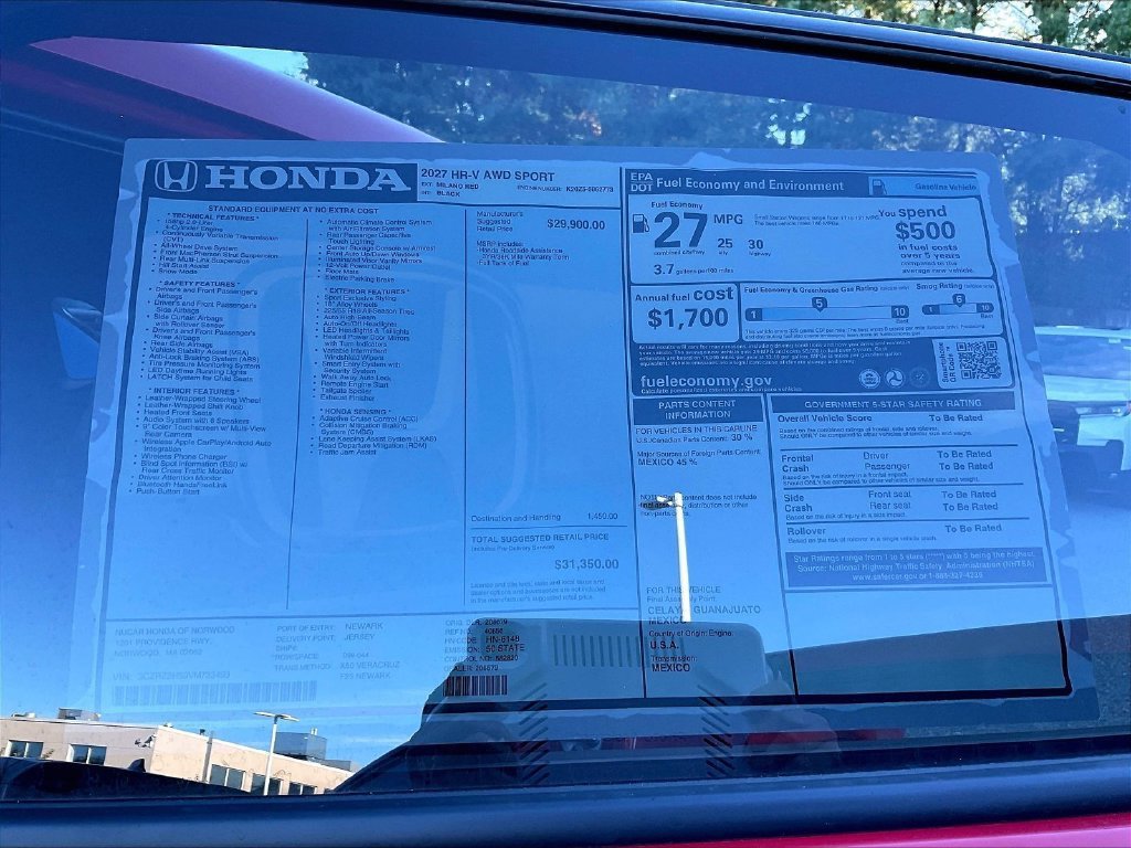 New 2027 Honda HR-V Sport image 16