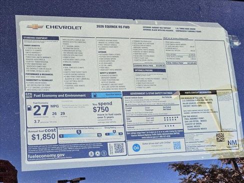 New 2026 Chevrolet Equinox RS w/ Safety and Technology Package image 17