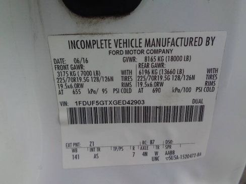 Used 2016 Ford F550 2WD Regular Cab Super Duty w/ Snow Plow Prep Package image 32