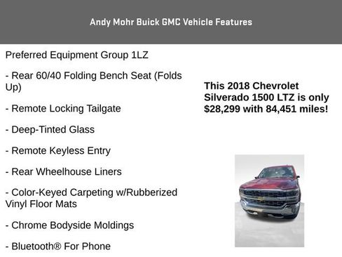 Used 2018 Chevrolet Silverado 1500 LTZ w/ Sport Package AWD/4WD image 12