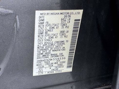 Used 2006 Nissan Titan XE RWD image 26