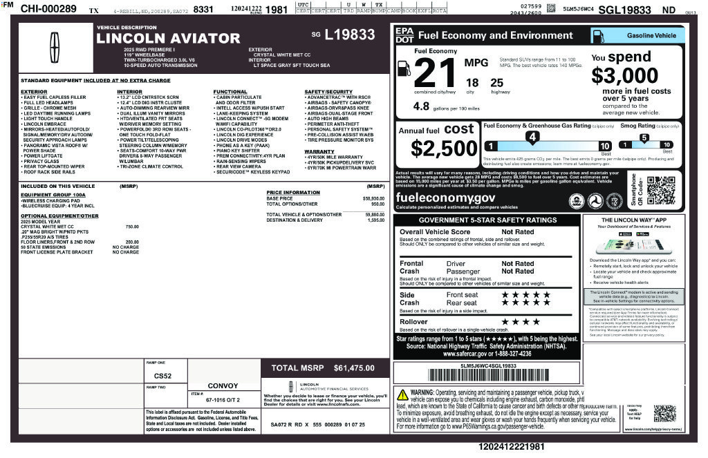 Used 2025 Lincoln Aviator 2WD image 34