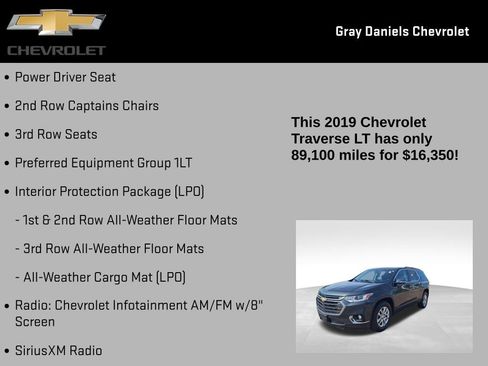 Certified 2019 Chevrolet Traverse LT image 11