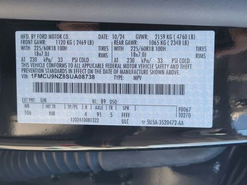 Certified 2025 Ford Escape ST-Line Elite w/ Tech Pack #2 image 17