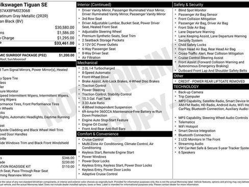 Used 2023 Volkswagen Tiguan SE w/ Panoramic Sunroof Package FWD image 32