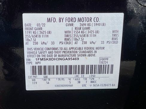 Certified 2022 Ford Explorer XLT w/ Equipment Group 202A AWD/4WD image 34