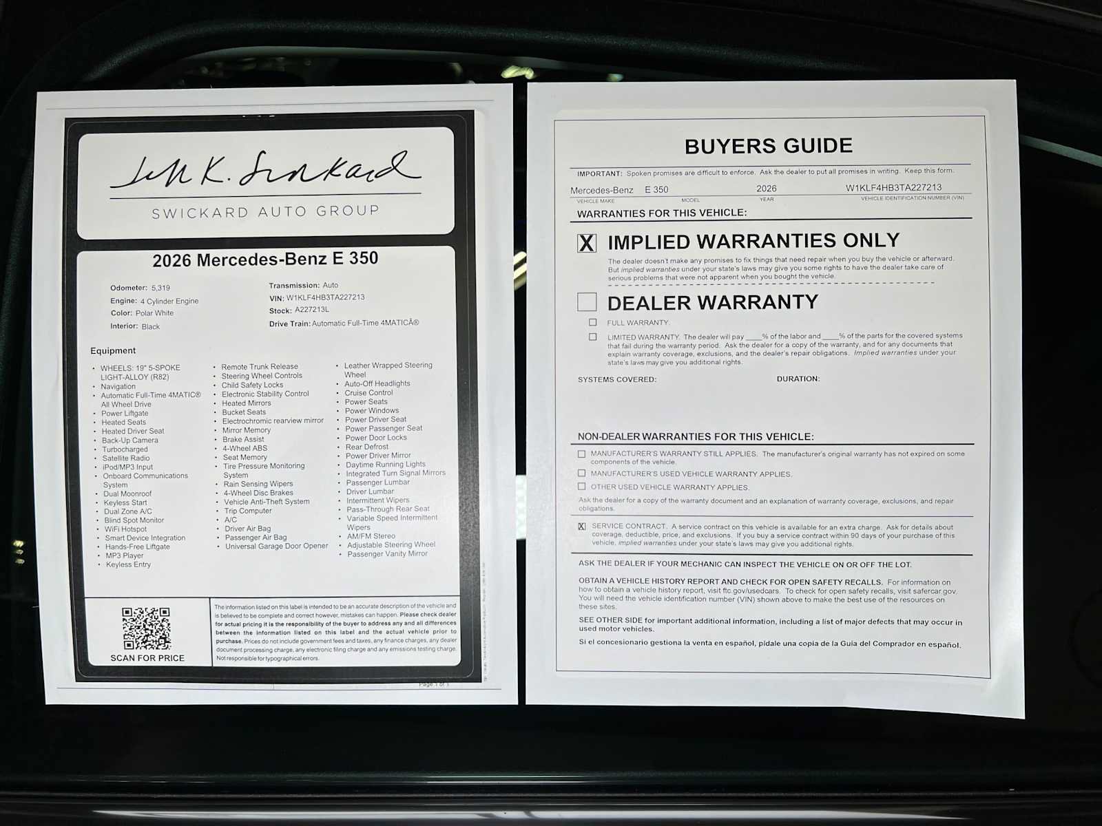 Used 2026 Mercedes-Benz E 350 4MATIC Sedan image 45