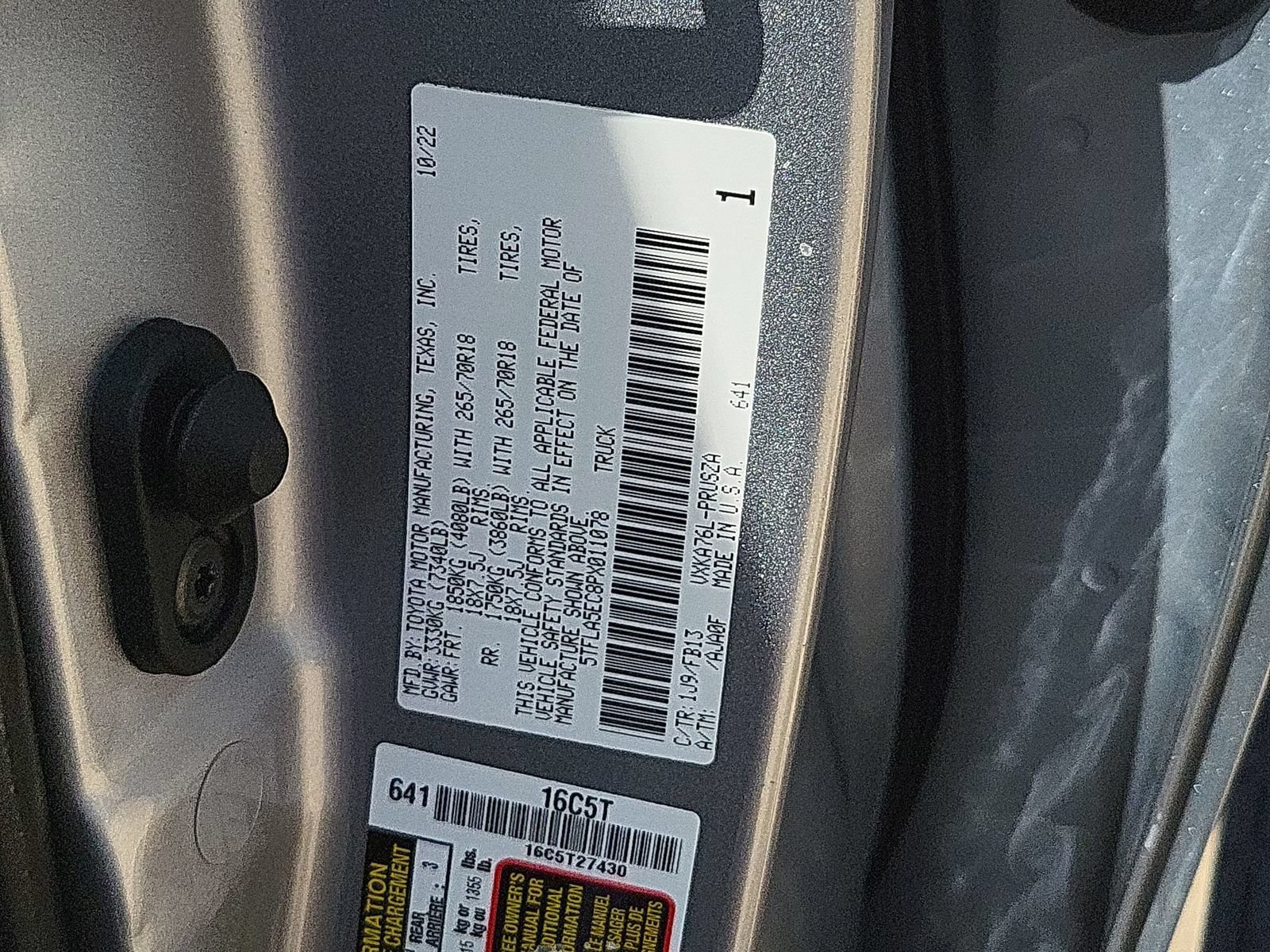 Used 2023 Toyota Tundra SR5 AWD/4WD image 33