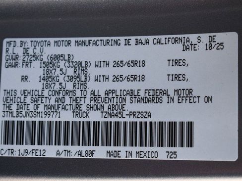 New 2025 Toyota Tacoma TRD Sport image 15