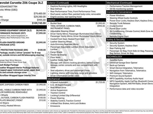 Used 2016 Chevrolet Corvette Z06 w/ 3LZ Preferred Equipment Group RWD image 42