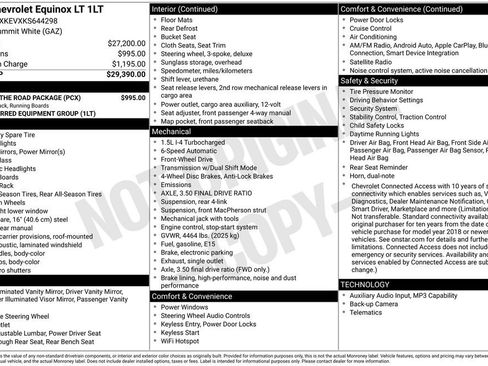 Used 2019 Chevrolet Equinox LT w/ LPO, Hit The Road Package FWD image 6