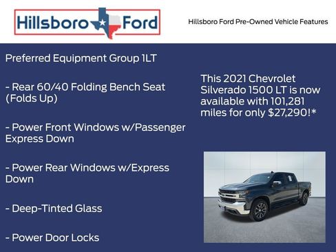 Used 2021 Chevrolet Silverado 1500 LT w/ Texas Edition Plus RWD image 3