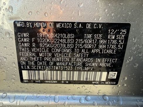 New 2026 Honda HR-V LX image 18