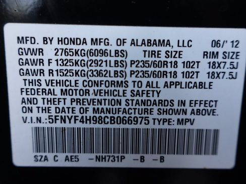 Used 2012 Honda Pilot Touring image 48