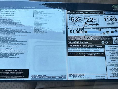 New 2026 Land Rover Range Rover Sport Dynamic SE AWD/4WD image 28