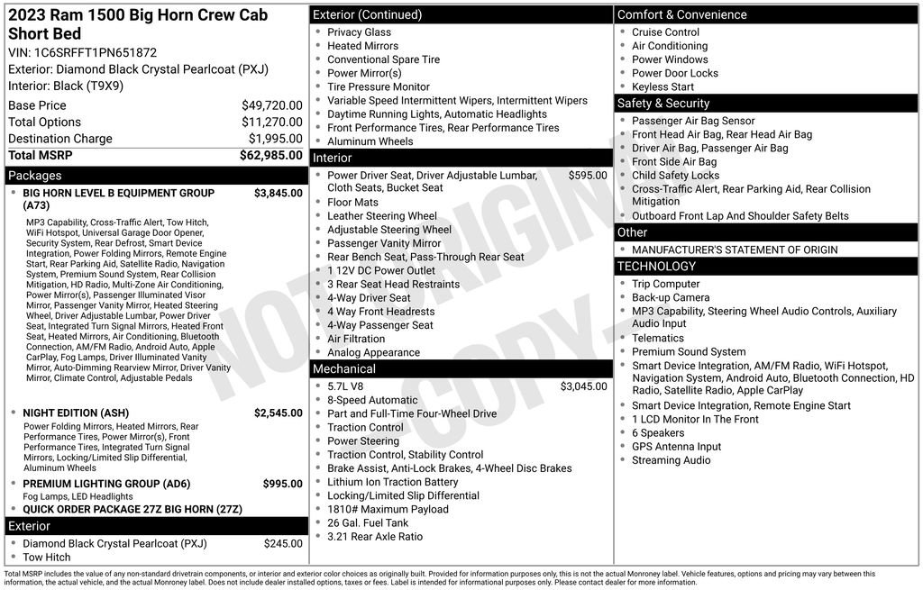 Used 2023 RAM 1500 Big Horn AWD/4WD image 12