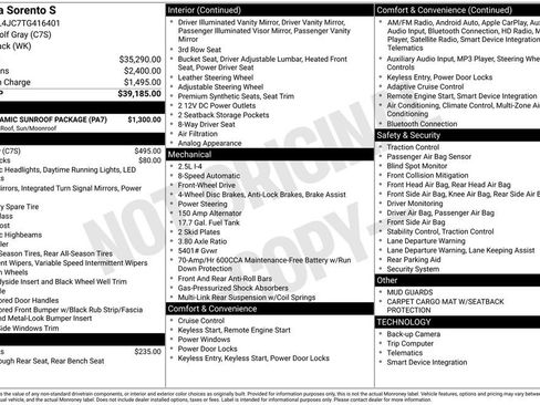 New 2026 Kia Sorento S w/ S Panoramic Sunroof Package image 4