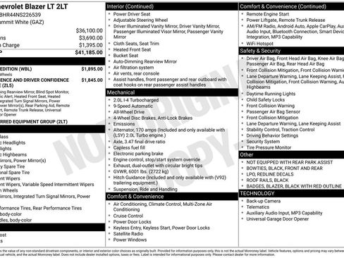 Used 2022 Chevrolet Blazer LT w/ Redline Edition AWD/4WD image 5