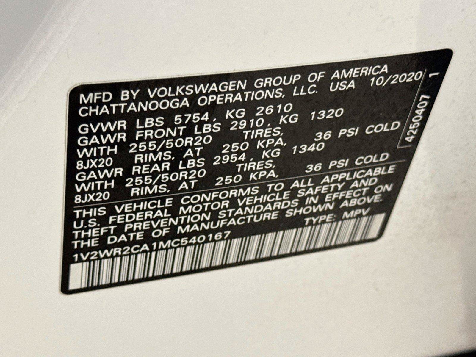 Used 2021 Volkswagen Atlas SE FWD image 30