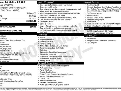 Used 2015 Chevrolet Malibu LS w/ Protection Package FWD image 4