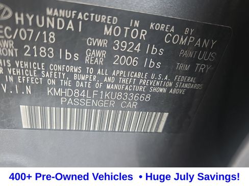 Used 2019 Hyundai Elantra Value Edition w/ Cargo Package FWD image 22