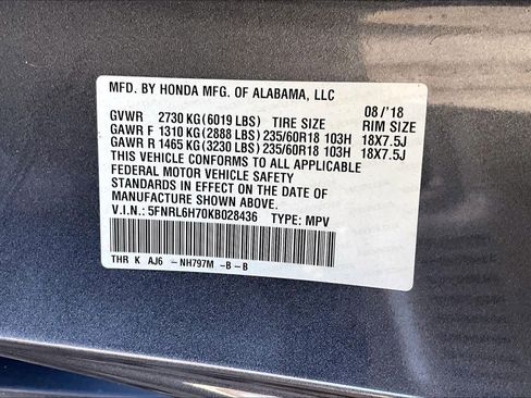 Certified 2019 Honda Odyssey EX-L image 34