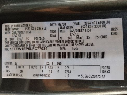 Used 2020 Ford F150 XL w/ Equipment Group 101A Mid AWD/4WD image 33