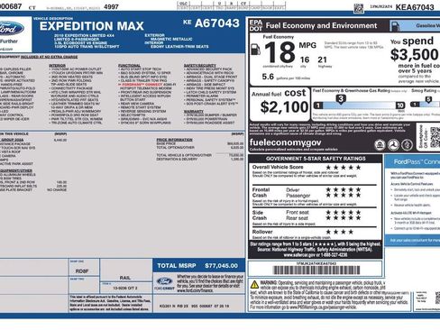 Certified 2019 Ford Expedition Max Limited w/ Equipment Group 302A AWD/4WD image 40