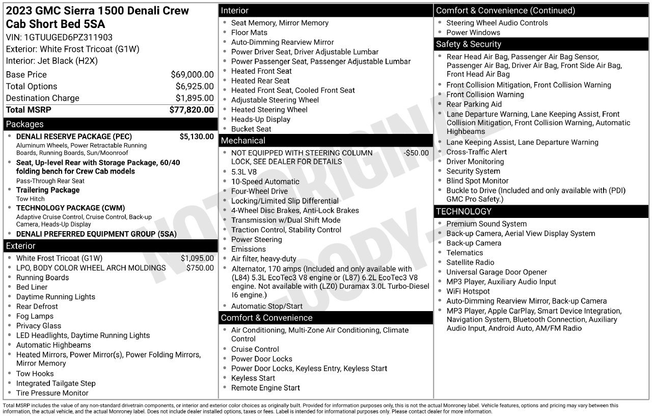 Used 2023 GMC Sierra 1500 Denali w/ Denali Reserve Package AWD/4WD image 5