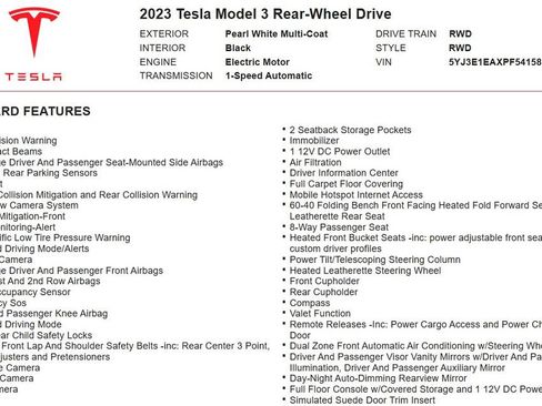 Used 2023 Tesla Model 3 Standard Range RWD image 19