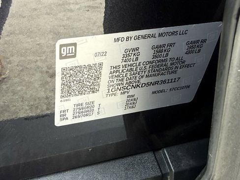 Used 2022 Chevrolet Tahoe LT w/ Luxury Package RWD image 40