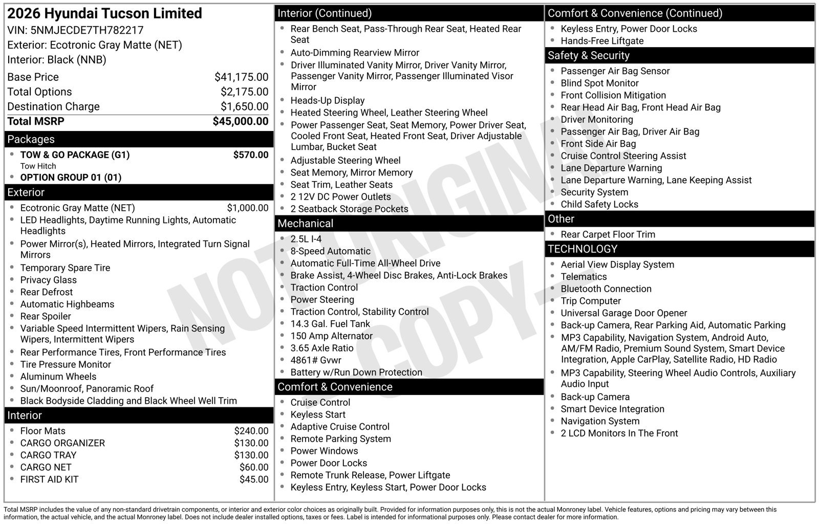 New 2026 Hyundai Tucson Limited w/ Tow & Go Package AWD/4WD image 29