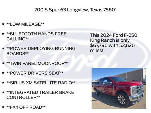 Certified 2024 Ford F250 King Ranch w/ Chrome Package image 22