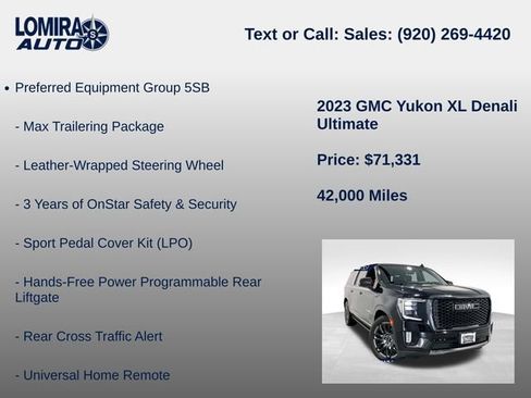 Used 2023 GMC Yukon XL Denali Ultimate AWD/4WD image 27