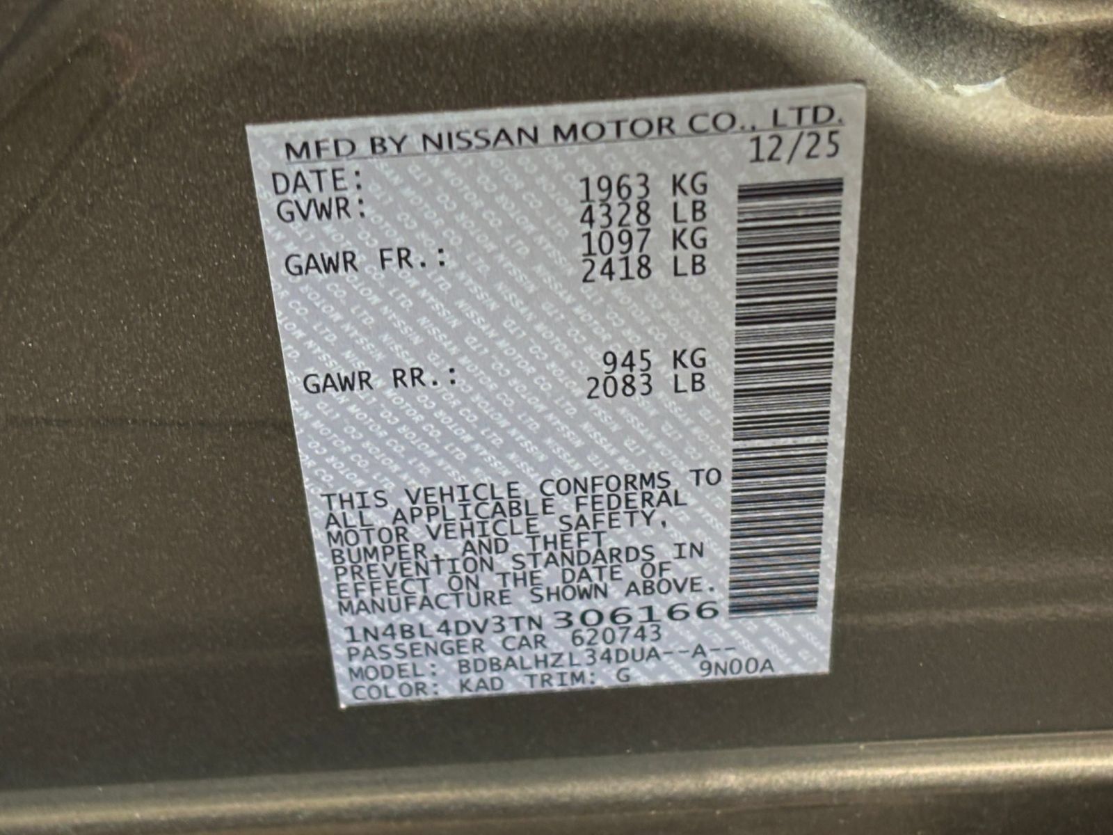 Used 2026 Nissan Altima 2.5 SV FWD image 28