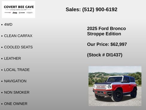 Used 2025 Ford Bronco Stroppe Edition AWD/4WD image 6