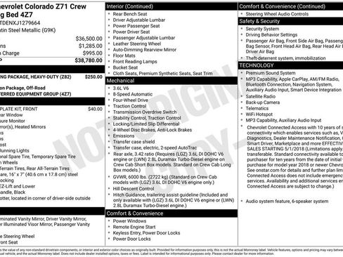 Certified 2018 Chevrolet Colorado Z71 AWD/4WD image 42