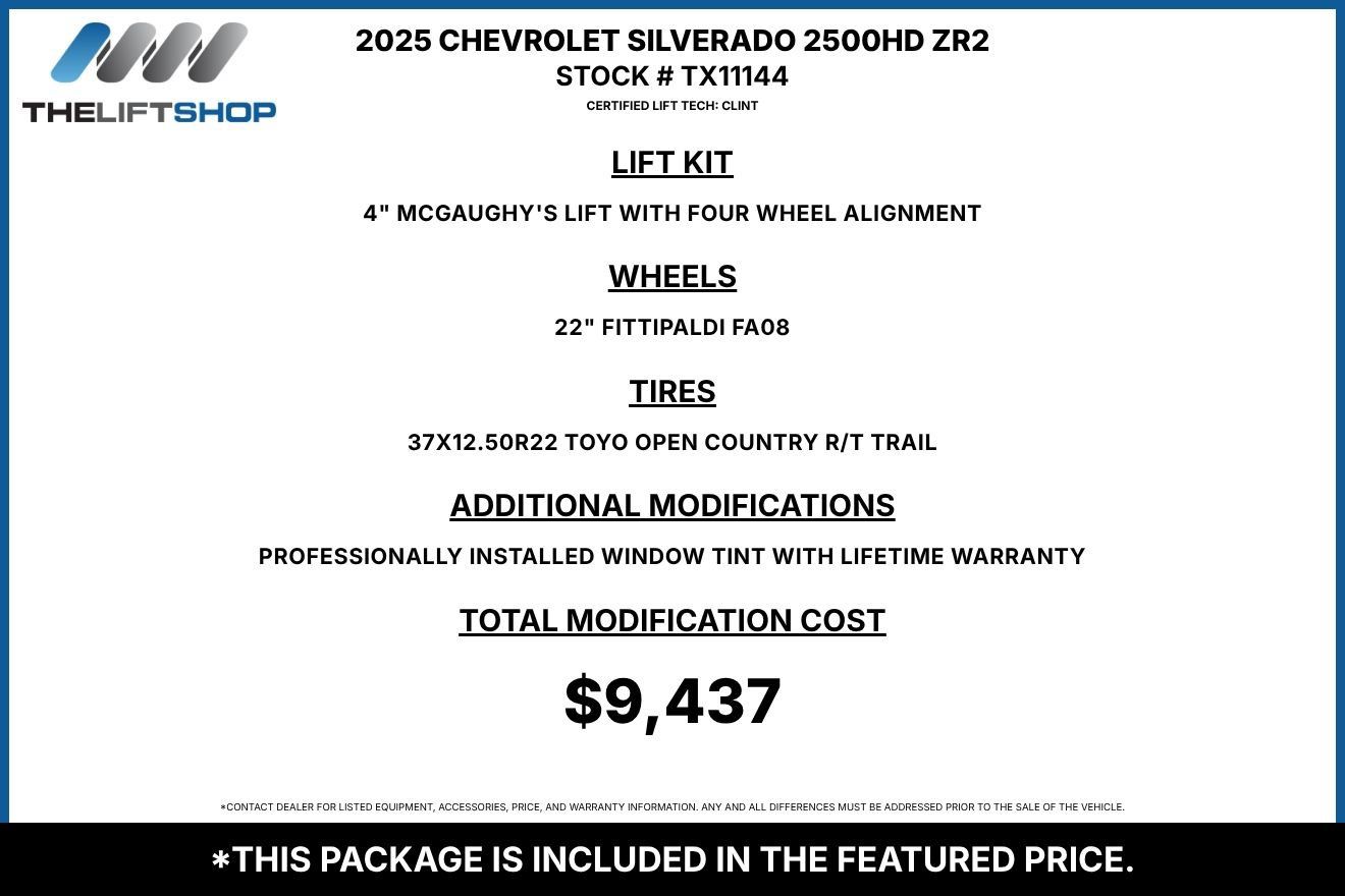Used 2025 Chevrolet Silverado 2500 ZR2 w/ Technology Package AWD/4WD image 2