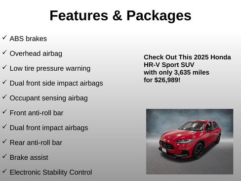 Certified 2025 Honda HR-V Sport image 12
