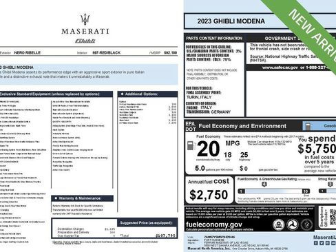 Certified 2023 Maserati Ghibli Modena RWD image 2
